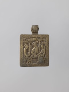 Icon: Old Testament Holy Trinity. Russian workshop; possibly Pomeranian workshop. Holy Trinity