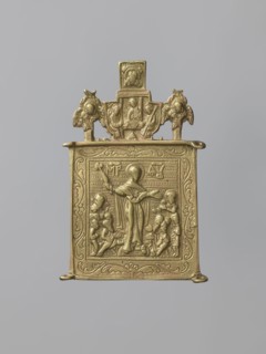 Middle wing of a triptych: Our Lady Consolation of All the Afflicted, Russian workshop, Mary mother