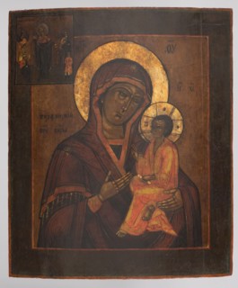 Icon: Our Lady of Tikhvin, Russian workshop. Our Lady of Tikhvin iconography, Mary mother of Jesus