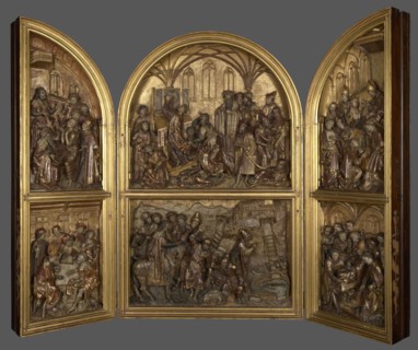 Triptych with the legend of St. Stanislaus, unknown sculptor, Hans von Kulmbach ca. 1485–1522,