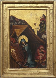 Altar panels: Annunciation and Adoration of the Child, Franco-Flemish painter, provenance unknown,