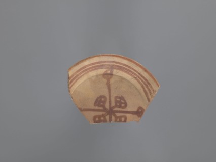 Shallow bowl with a rounded rim, inversely trapezoidal, parted walls, and a flat bottom. Pink