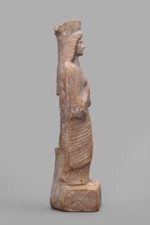 Figurine of a woman with a polos on her head, unknown Boeotian workshop, female figurine, 475–450