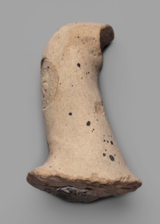 Fragment of a transport amphora neck stamped with a Rose of Rhodes, unknown Rhodian workshop; stamp