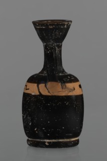 Black-finned aryballois lekythos, /workshop. Repossession Silesia. Lekythos in black-finned pottery