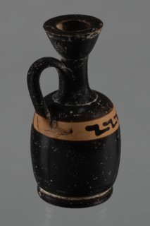 Black-finned aryballois lekythos, /workshop., repossession Silesia. Lekythos, black-finned pottery.