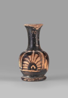 Miniature red-figure lekythos decorated with a palmette;,  repossession Silesia; red-figure