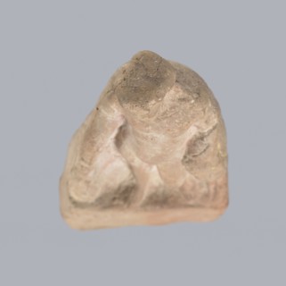 Terracotta figurine of Heracles. Figurine of a standing naked Heracles in a contrapposto pose with