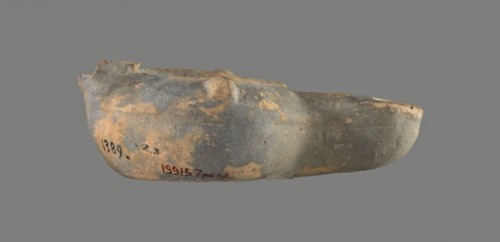 Oil lamp, unknown Gaulish workshop, oil lamp, single-burner Roman lamp, Buchi type IX-b = Loeschcke