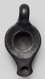 Oil lamp, unknown Attic workshop; oil lamp, single-burner, lighting; scene: gallery/classical?; end