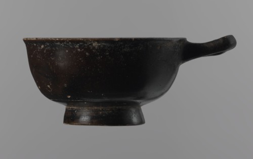 Black-finned goblet, unknown Attic workshop, repossession Zabkowice Slaskie, ceramics, black-finned