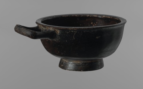 Black-finned goblet, unknown Attic workshop, repossession Zabkowice Slaskie, ceramics, black-finned