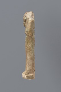 Ushabti, mummy-shaped funerary figurine ushabti; gift inscription by Meyet, L.; materials not