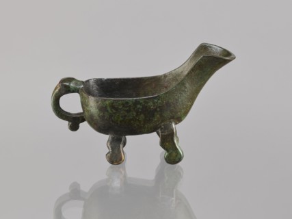 Yi-type vessel, Chinese, Qing 1644–1911, 19th century, ceremonial ritual vessel, vessel on four