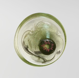 Lamp oil container, deposit provenance, Islamic art, Arabic culture, glass oil lamp with cream