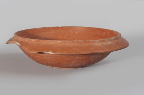 Terra sigillata plate, 2nd half of the 5th century, Tunisia; plate; height 17.4 cm, width 4.6 cm.,
