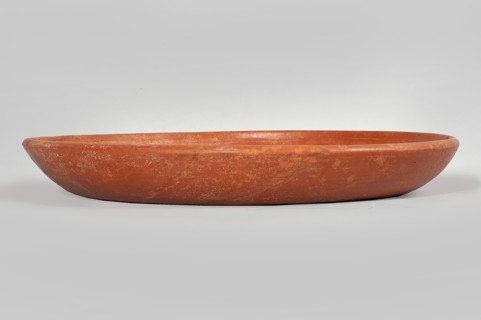 Terra sigillata plate, Roman, 325–400/420 CE, found in Tunisia; plate, height 24.9 cm, width 3.3 cm
