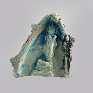 Fragment of a votive boat, votive offering; prowl or stern of a boat with decoration in the form of