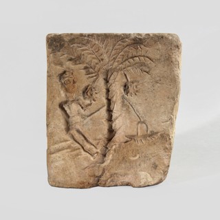 Hexagonal matrix for imprinting terracotta decorations, 1st–3rd century; Roman period, Tell Atrib,