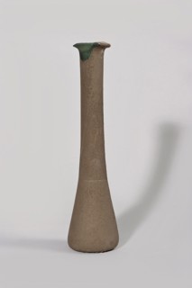 Bottle, 1st century BC–1st century, Egypt; vessel., A tall, narrow vase with a flared rim stands