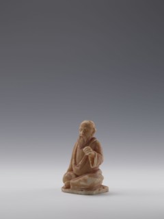 Sage, unknown sculptor; figurine of a bonza priest; Chinese, Qing dynasty 1644–1911, 19th century;