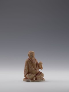Sage, unknown sculptor, figurine of a bonza priest, Chinese, Qing dynasty 1644–1911, 19th century,