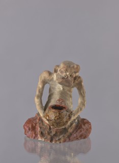Figurine of a rakan Buddhist saint, ceramist, maker name: Choynowski, Józef 1833–ca.1915 author,