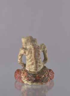 Figurine of a rakan Buddhist saint, unknown ceramist; Japanese; Meiji period 1868–1912; ceramics;
