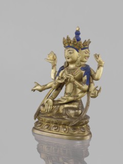 Ushnishavijaya, 19th century, South China, / Tibet, bronze sculpture, height 17.0 cm, width 13.5