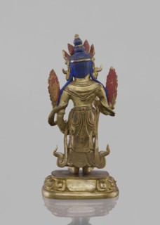 Maitreya Buddha of the Future, Tibetan Buddhist art, figurine, bodhisattva iconographic, lotus