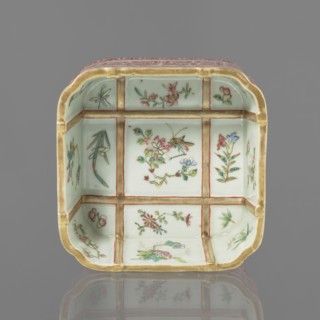 Vessel, Chinese, Qing dynasty Daoguang, 1821–1850, porcelain, colored; decorated on the outside