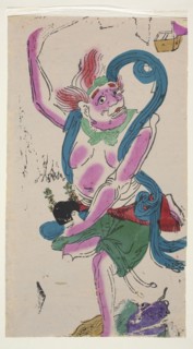 Zhong Kui — demon slayer; creator, nianhua New Year's picture, graphic print; Chinese, early 20th