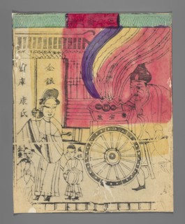 God of Wealth — guardian of widows and orphans; unknown creator; ; Chinese culture; nianhua New