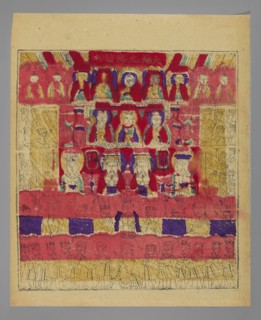 Pantheon of Chinese Deities, nianhua New Year's picture, early 20th century, Beijing, Chinese,
