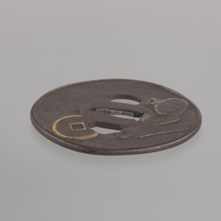 Crossguard tsuba, Umetada,  school, Umetada, Shigeyoshi, / personal slogans / author, Japanese art,