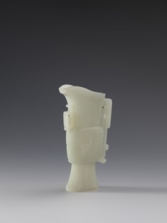 Vase with two taotie masks. Chinese, Qing dynasty 1644–1911, 18th–19th century. Porcelain vessel