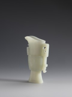 Vase with two taotie masks;, Chinese, Qing dynasty 1644–1911; 18th–19th century; porcelain vessel