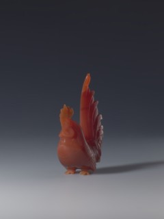 Rooster;, sculptor; ; Chinese art; Chinese culture; Qing dynasty 1644–1911; figurine of a rooster;
