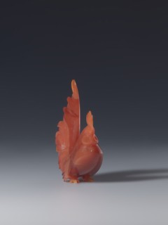 Rooster, unknown creator sculptor, gift; Chinese, Qing 1644–1911; wood sculpture of a rooster;