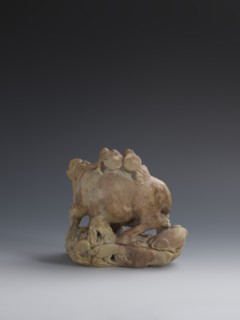 Buffalo with calves and shepherds, unknown sculptor; purchase provenance; buffaloes; Chinese art;