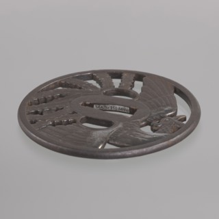 Crossguard tsuba, Kinai,  school author, Echizen Kinai,  school; phoenixes iconography, hoo