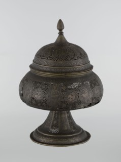 Censer, Persian Iran, Qajar dynasty 1785–1925, 18th/19th century. Censer, height 33.0 cm, diameter