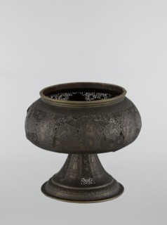 Censer, Persian Iran, Qajar dynasty late 18th–19th century. Bronze censer, height 33.0 cm, diameter