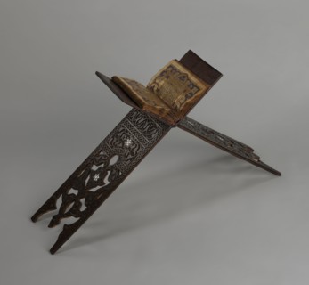 Quran lectern rahla, Ottoman Turkey, 19th century. Function: Quran lectern rahla; decorated with