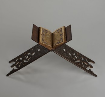 Quran lectern rahla, Islamic art, Turkish, Ottoman dynasty 1299–1922. Quran lectern decorated with