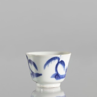 Bowl, ceramics, blue-and-white porcelain, Qing 1644–1911, 19th century, China. Bowl with flared
