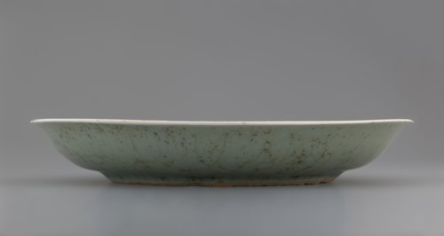 Plate, Chinese, Qing dynasty 1644–1911, 18th century; porcelain vessel with inscriptions and