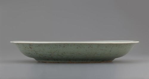 Plate, Chinese, Qing dynasty 1644–1911, 18th century, porcelain vessel with inscriptions and