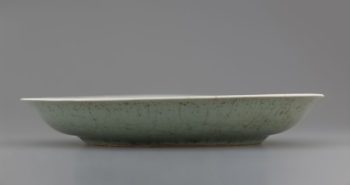 Plate, gift, Chinese art, Chinese, Qing 1644–1911, Qing style, inscriptions, lotuses, plants, 18th