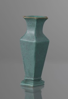 Vase, Qing style; ceramics; Chinese, Qing 1644–1911, 19th century; vessel; height 11.6 cm, width 4